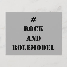 #RockandRolemodel - Svart redigerbar. Vykort