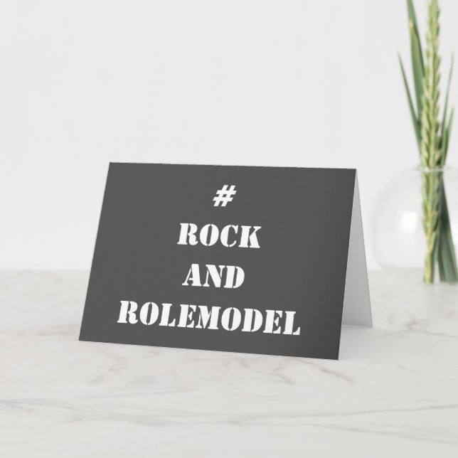 #RockandRolemodel - Vit redigerbar. Kort (Framsida)