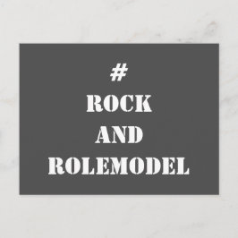 #RockandRolemodel - Vit redigerbar. Vykort