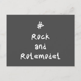 #RockandRolemodel - White. Vykort