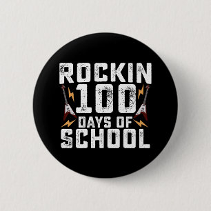 Rockar 100 Dagar i Skolan Rockgitarr Vintage Knapp