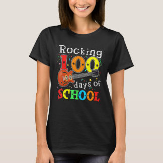 Rockar 100 Dagar På Skolan Glad 100:e Skoldagen T Shirt