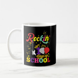 Rockar 100 skoldagar Gitarrstudent Musik Te Kaffemugg