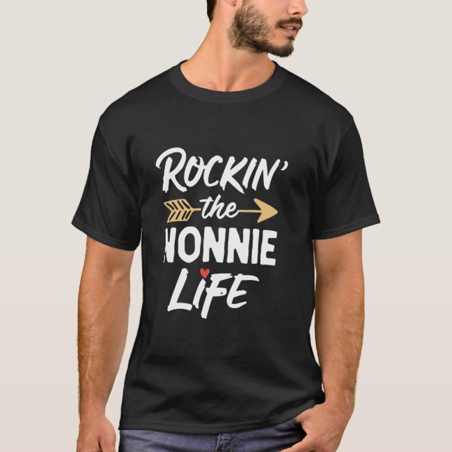 Rockar Nonnie-livet Söt Rockande Cool T Shirt (Framsida)