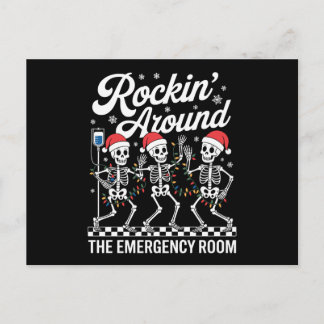 Rockar runt akutmottagningen jul akut Xmas Helg Vykort