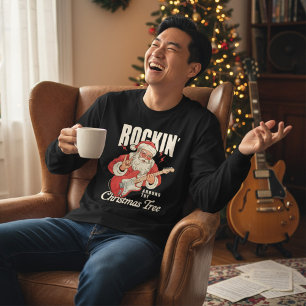 Rockar runt julgranen Rockmusik Tomte T Shirt