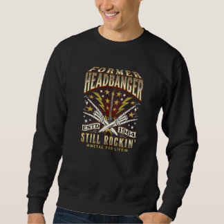 Rockar Sedan 1964 Vintage 60-tal Född Headbanger H Lång Ärmad Tröja