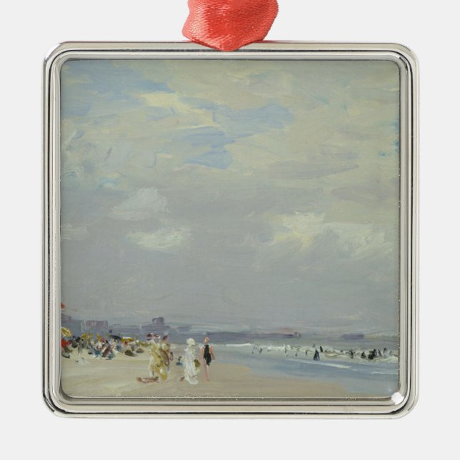 Rockaway Beach (New York) (av E.H. Potthast) Julgransprydnad Metall (Framsidan)