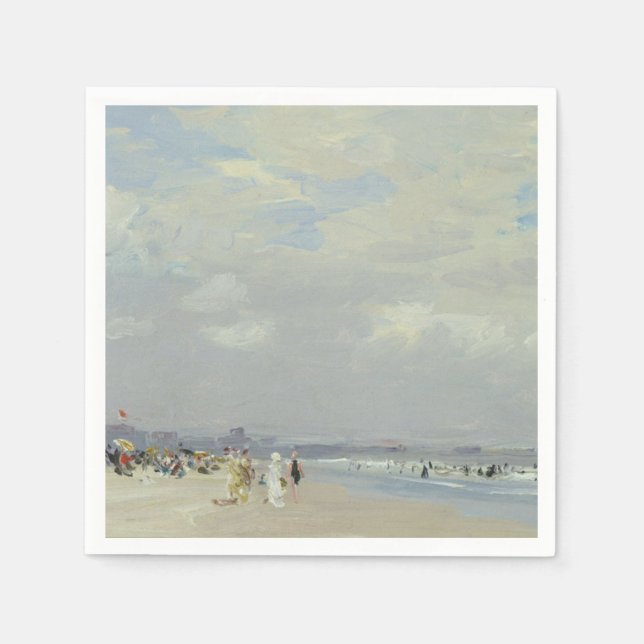 Rockaway Beach (New York) (av E.H. Potthast) Pappersservett (Framsidan)