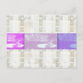 Rockaway Beach Surfare FlowerPlaid Postkort Helg Vykort