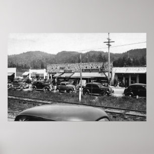 Rockaway Oregon den huvudsakliga affären delar upp Poster