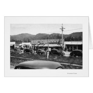 Rockaway, Oregon Main Business Section Hälsningskort