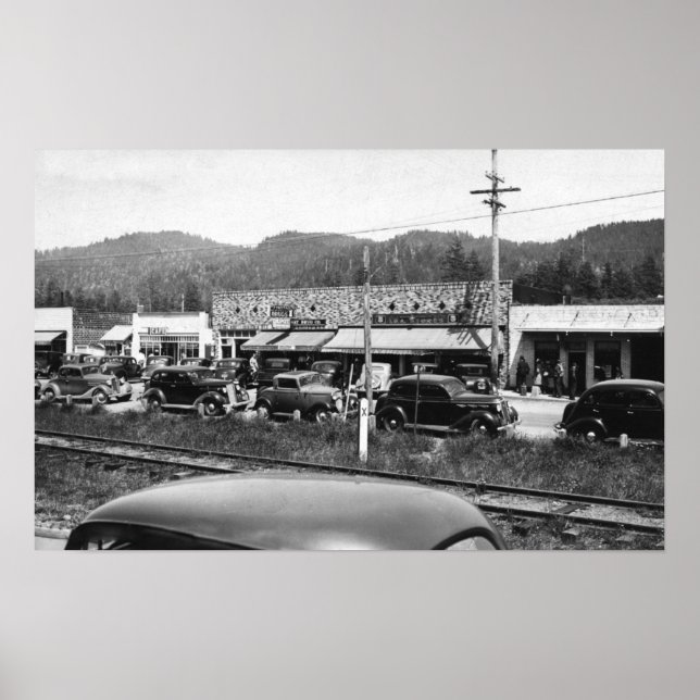 Rockaway, Oregon Main Business Section Poster (Framsidan)