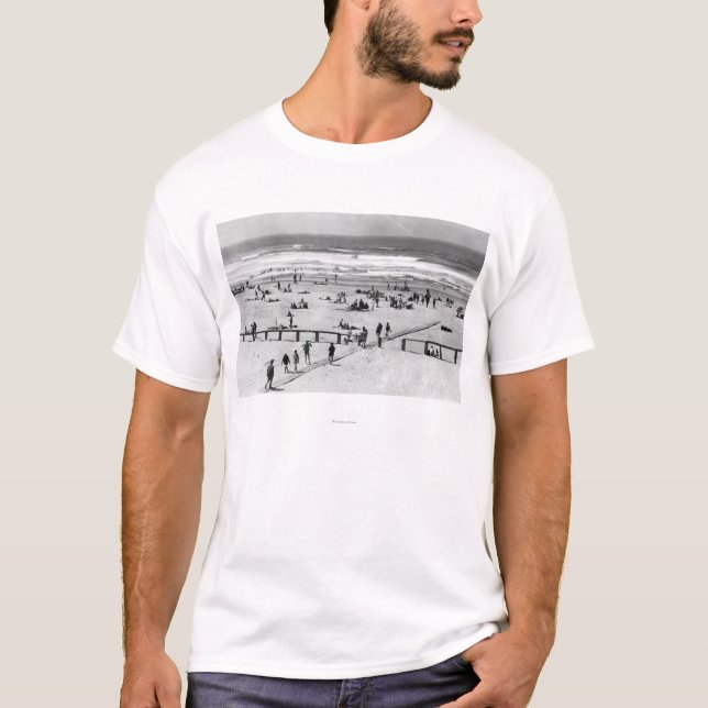 Rockaway, Oregon strandplats och simmare Tee Shirt (Framsida)