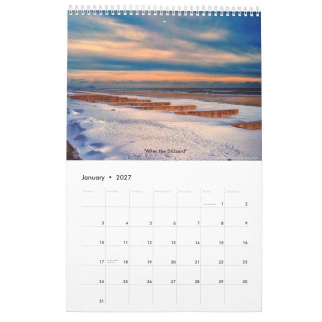 Rockaway strand - ett år i bilder kalender (Jan 2027)