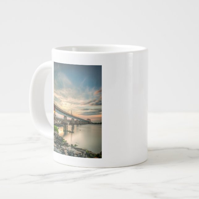Rockaway Tåg Bridge Jumbo Mugg (Framsida vänster)