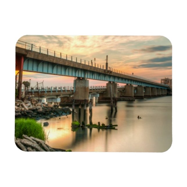Rockaway Tåg Bridge Magnet (Horisontell)