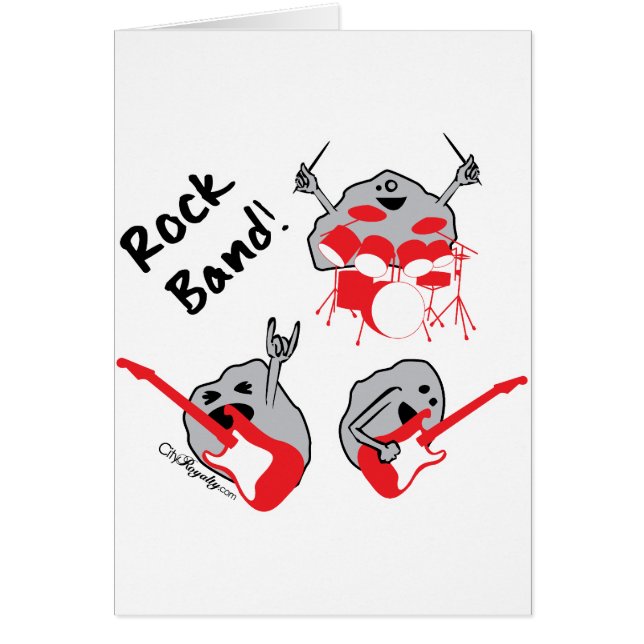 Rockband Hälsningskort (Framsidan)