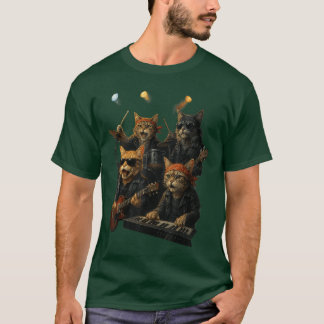 Rockband Katter Roligt Sött MusikTema Design vän T Shirt