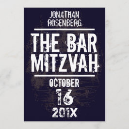 RockbandpubMitzvah inbjudan all typ i svart
