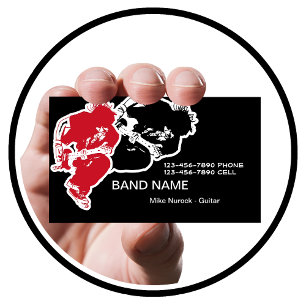 Rockbandvisitkortar Visitkort