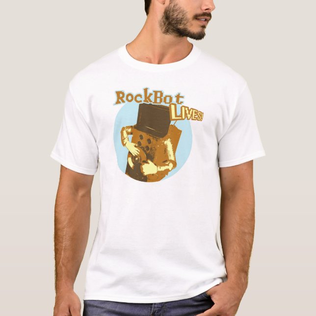 Rockbot liv! tee (Framsida)