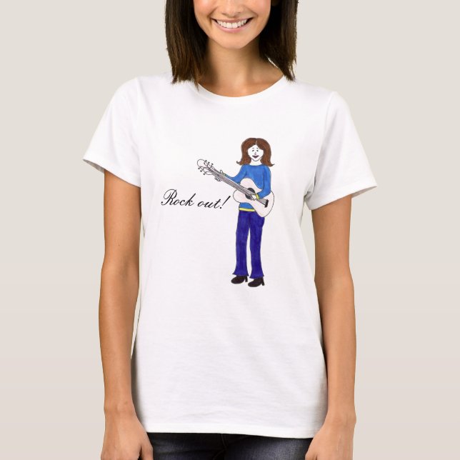 Rockchic gitarrist tee shirt (Framsida)