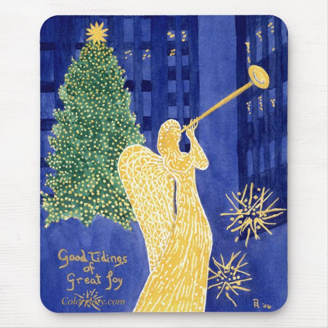 Rockefeller ängel Mousepad Musmatta (Framsidan)