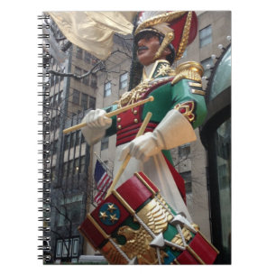 Rockefeller Center Drummer Boy God New York Anteckningsbok Med Spiral