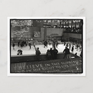 Rockefeller Center Ice Rick Postcard Vykort