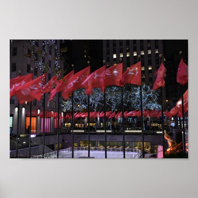 Rockefeller Center Ice Skating Rink NYC-foto Poster (Framsidan)