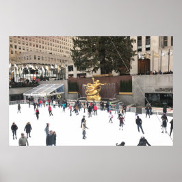 Rockefeller Center Ice Skating Rink NYC-foto Poster