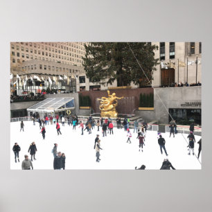 Rockefeller Center Ice Skating Rink NYC-foto Poster