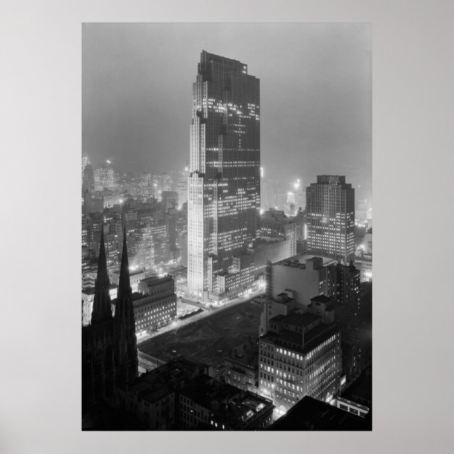 Rockefeller Center New York NY 1933 Poster (Framsidan)