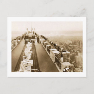 Rockefeller Center, Rooftop, New York City Vintage Vykort