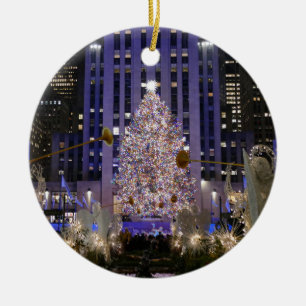 Rockefeller Center's Änglar & Julgran - Julgransprydnad Keramik