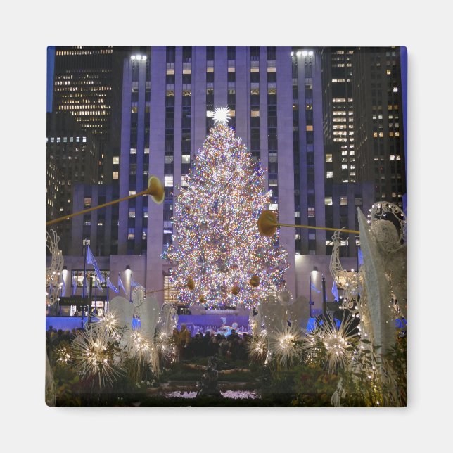 Rockefeller Center's Änglar & Julgran - Magnet (Framsidan)