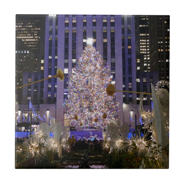 Rockefeller Center's Änglar och jul - Kakelplatta (Framsidan)