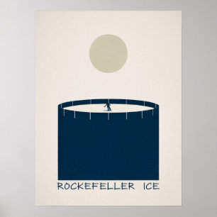 Rockefeller Isrink Manhattan Vinterskridsko Konst Poster
