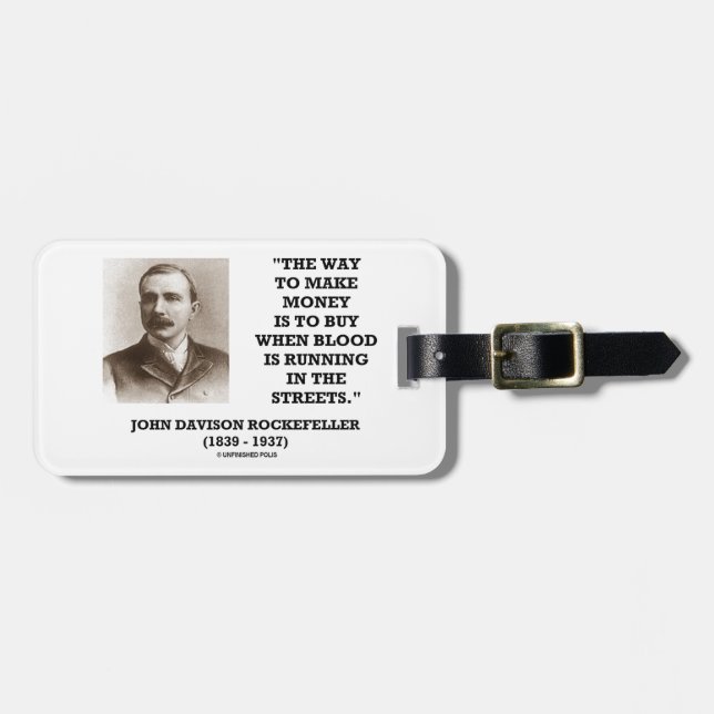 Rockefeller köp, när blod är rinnande i gator bagagebricka (Horisontell Framsida)
