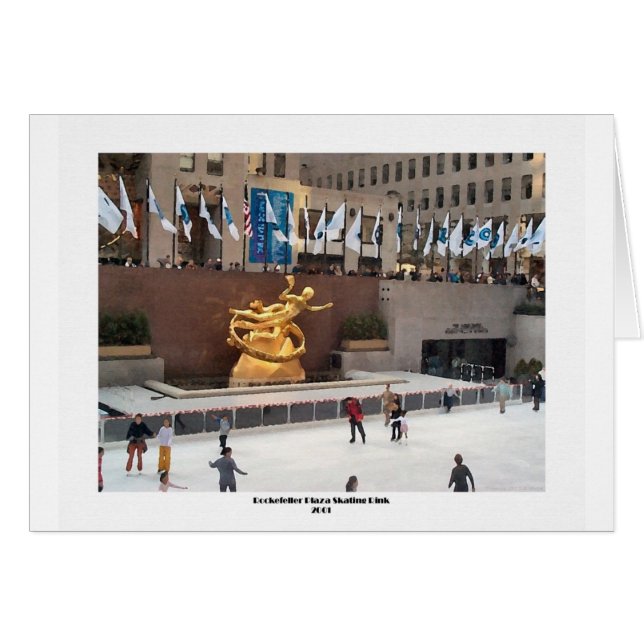 Rockefeller Plaza Skating Rink Hälsningskort (Framsidan Horizontal)