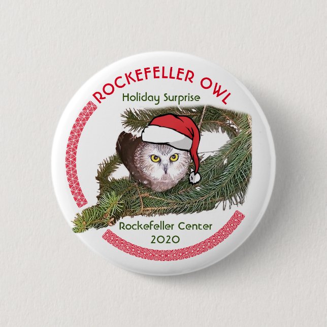 Rockefeller Uggla Button Knapp (Framsida)