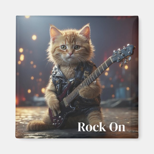 Rocker Cat Magnet (Framsidan)