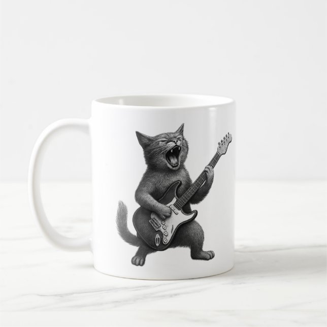 Rocker Cat Mug Kaffemugg (Vänster)
