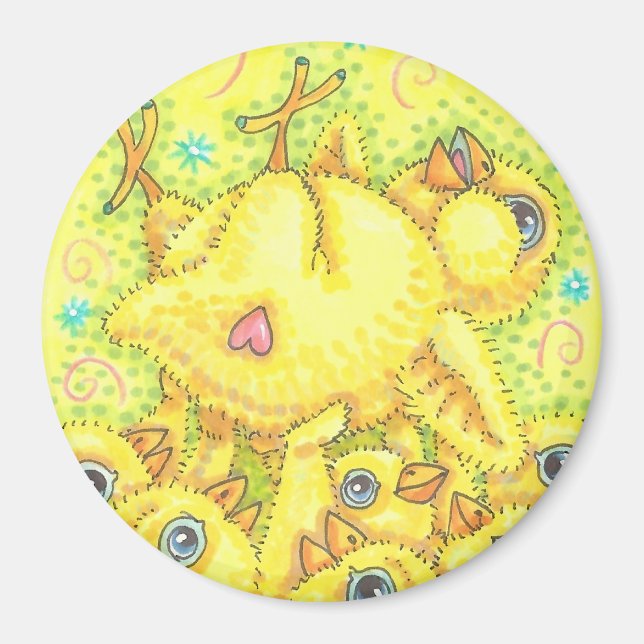 ROCKER CHICK MOSH PIT MAGNET Round *Anpassa (Framsidan)