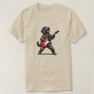 Rocker Dog Jammar Röd Elgitarr T Shirt