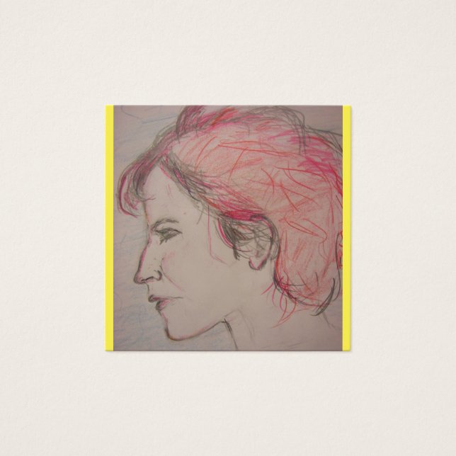 Rocker Girl Fyrkantigt Visitkort (Framsida)