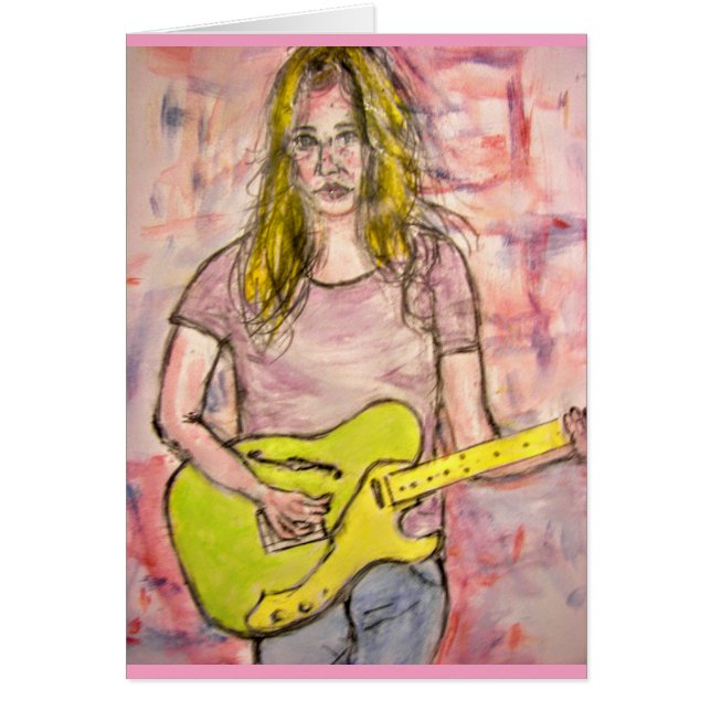 Rocker Girl Hälsningskort (Framsidan)