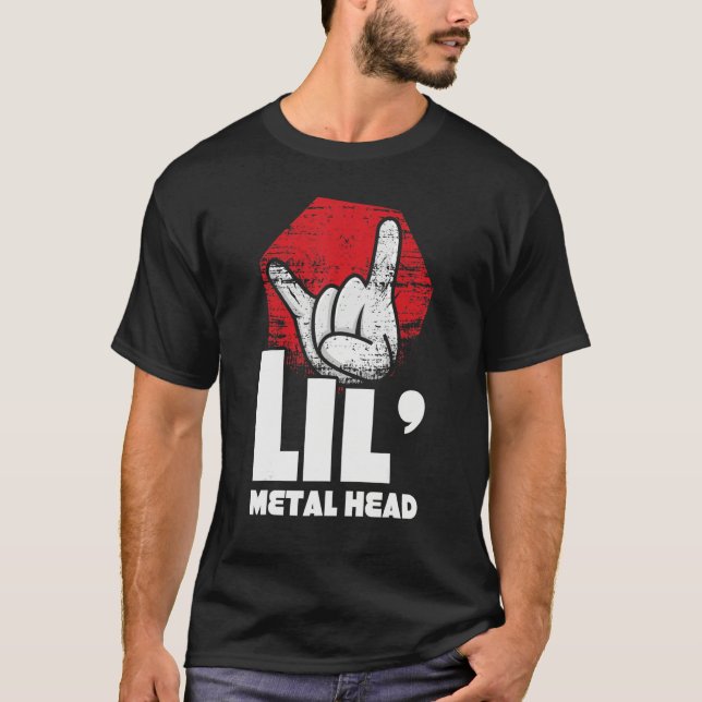 Rocker Hand Metal Sign Rock Music Lover Little Met T Shirt (Framsida)