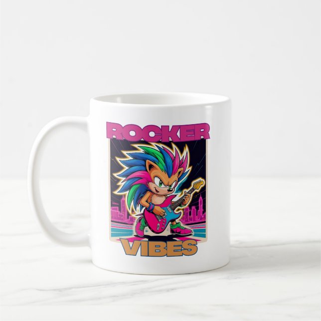 Rocker Hedgehog Kaffemugg (Vänster)